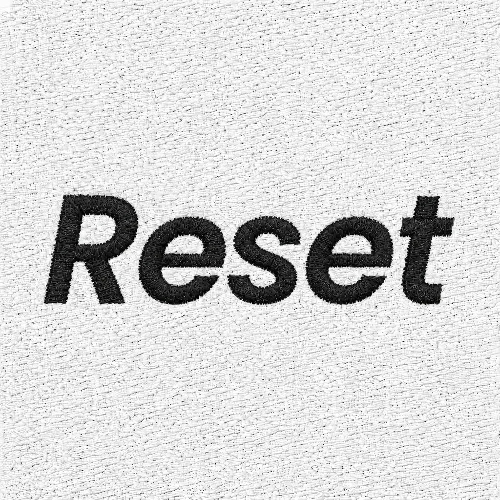logo reset embroidered white