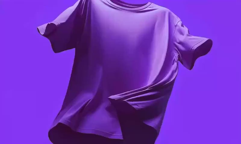 パープルの半袖
